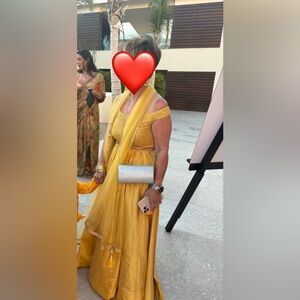 Gorgeous Yellow Sari with dupata